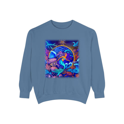 Celestrial Extraterrestrial Unisex Garment-Dyed Sweatshirt