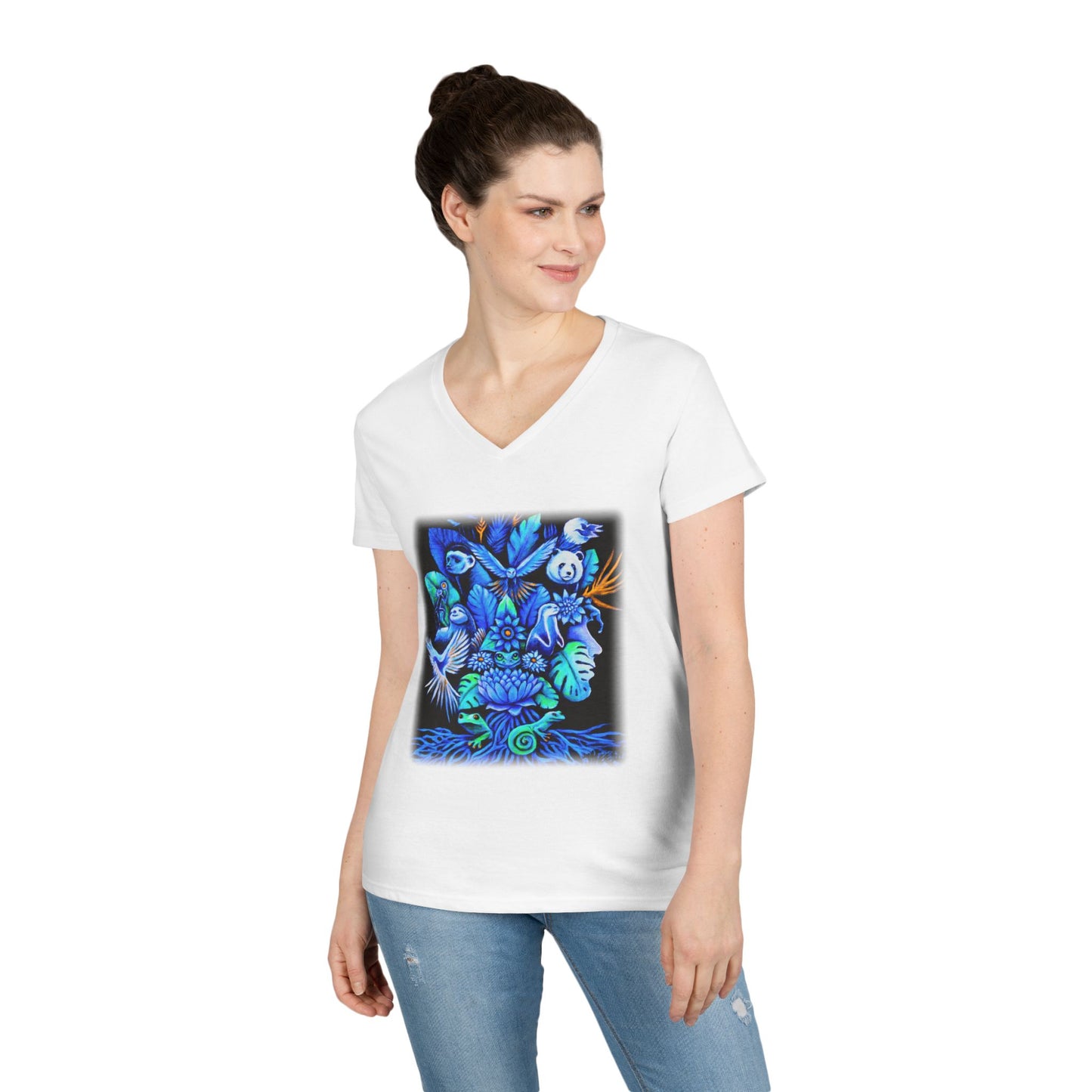 Out of the blue Ladies' V-Neck T-Shirt