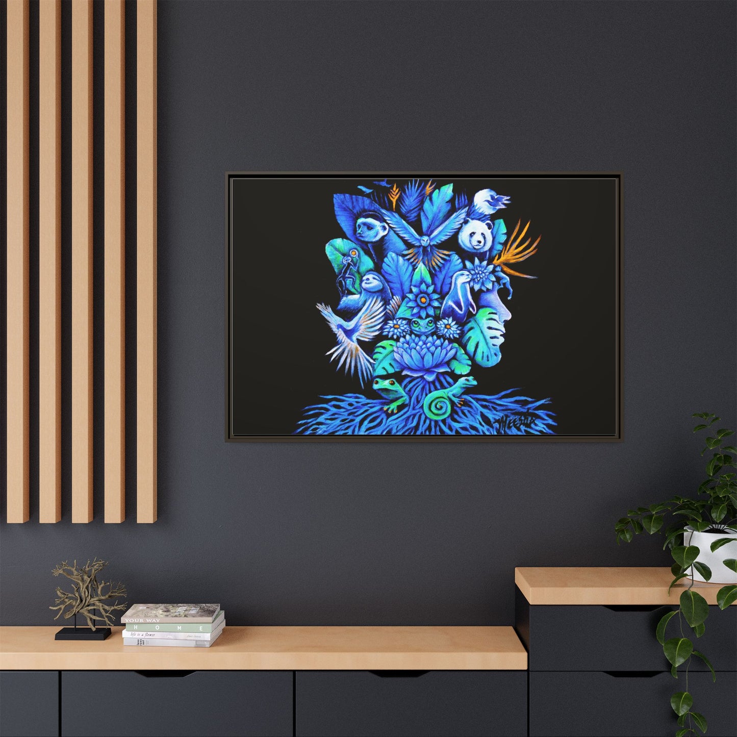 Out of The Blue Framed Canvas Print