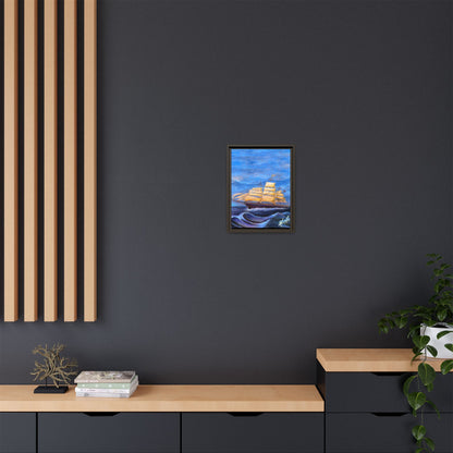 Whimsical Wavehopper Framed Canvas Print