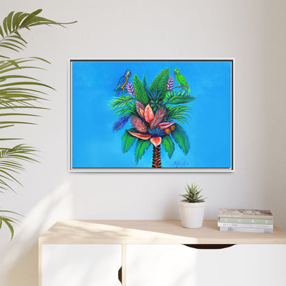 Palm Tree of Life Framed Canvas Print