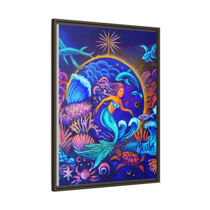Celestrial Extraterrestrial Framed Canvas Print