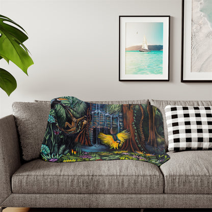 Colorful and Cozy Amazonia Favorite Sherpa Blanket