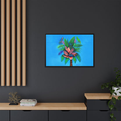 Palm Tree of Life Framed Canvas Print