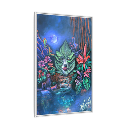 Moonlight Mischief Framed Canvas Print