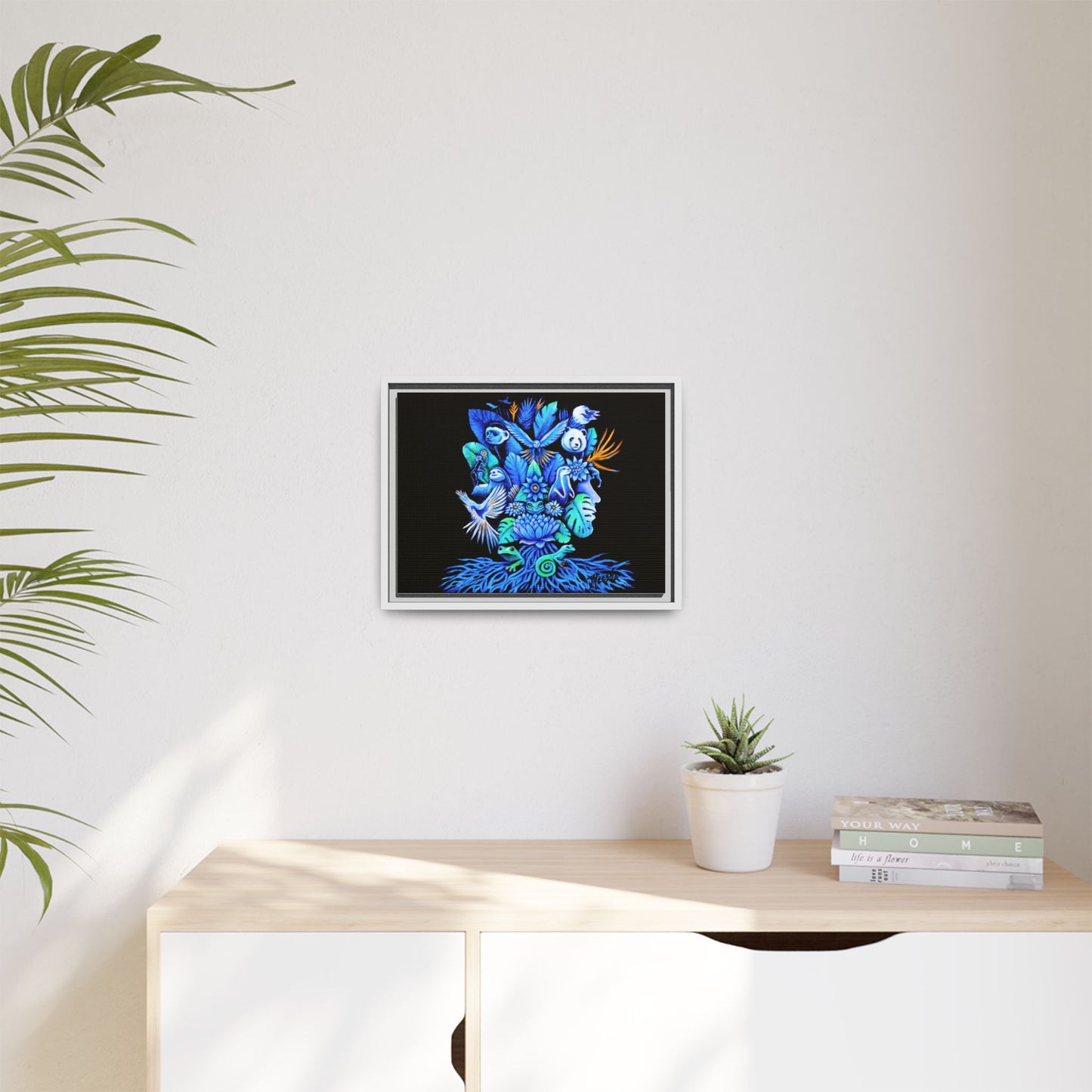 Out of The Blue Framed Canvas Print