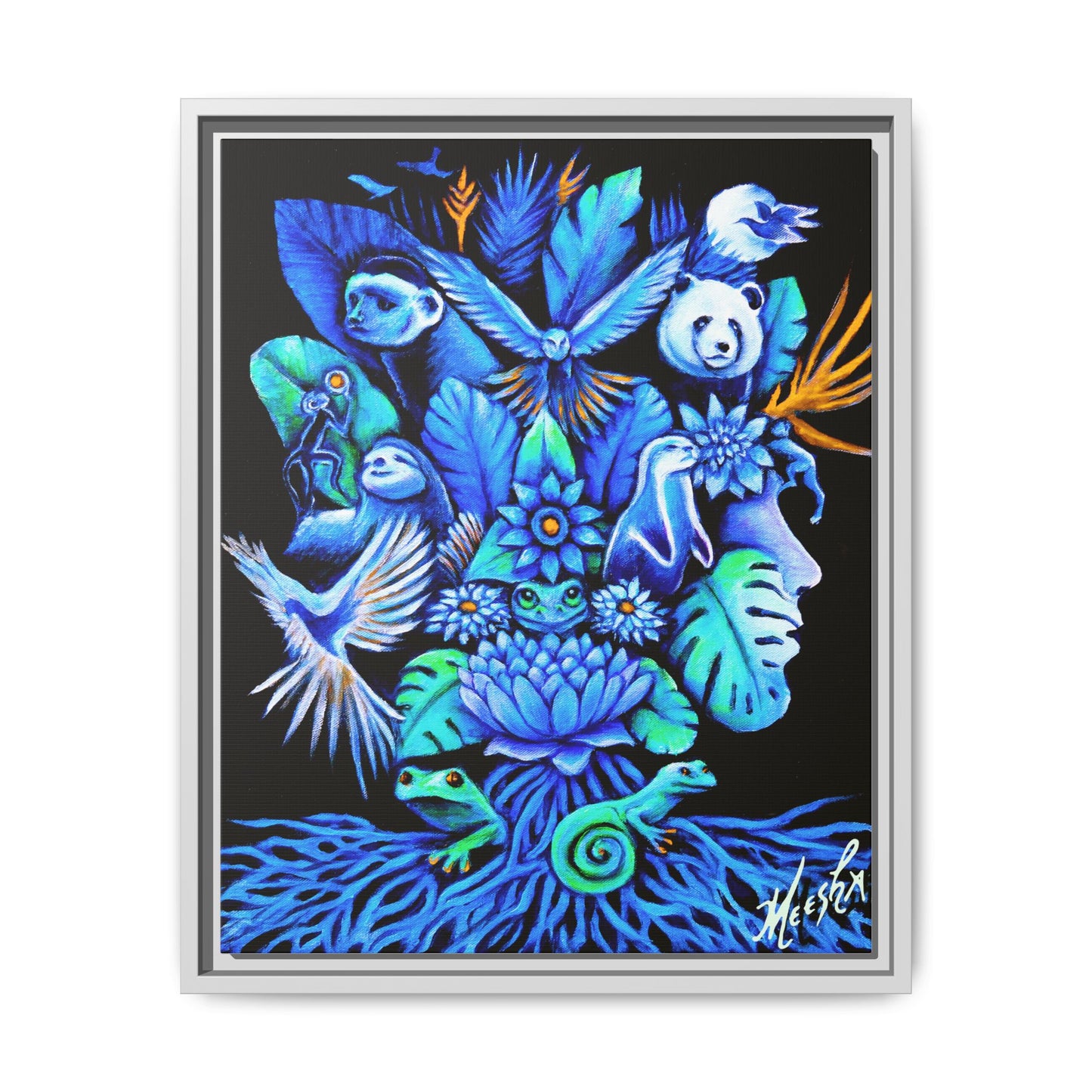 Out of The Blue Framed Canvas Print