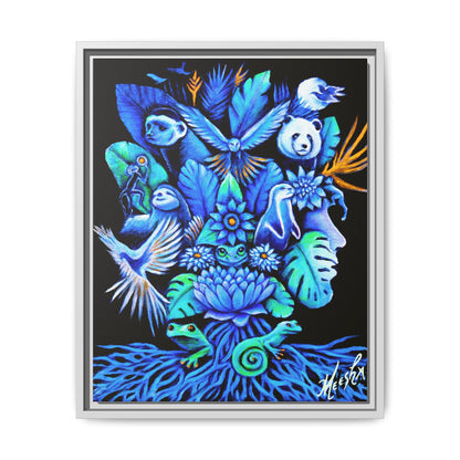 Out of The Blue Framed Canvas Print