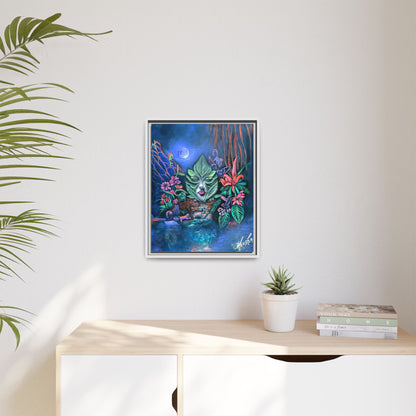 Moonlight Mischief Framed Canvas Print