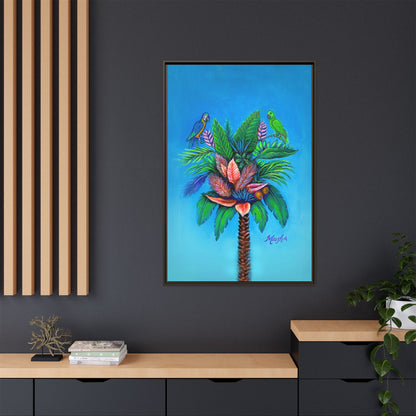 Palm Tree of Life Framed Canvas Print