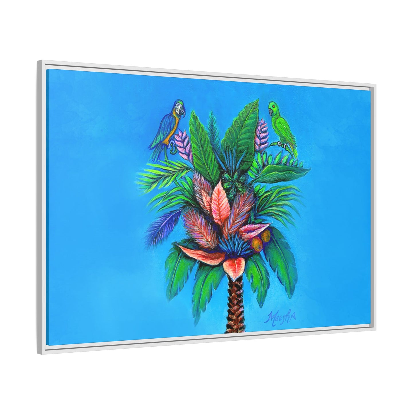 Palm Tree of Life Framed Canvas Print