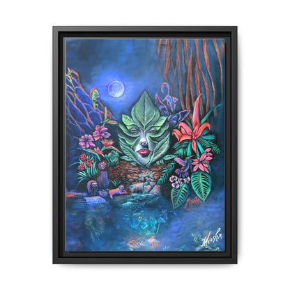 Moonlight Mischief Framed Canvas Print