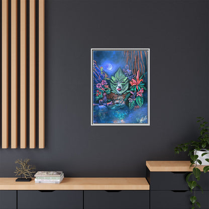 Moonlight Mischief Framed Canvas Print