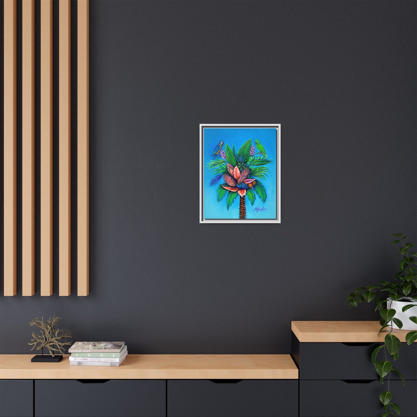 Palm Tree of Life Framed Canvas Print
