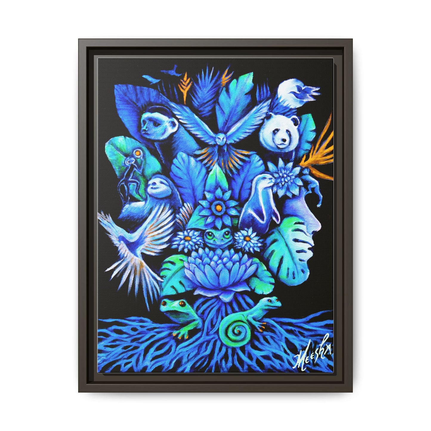 Out of The Blue Framed Canvas Print