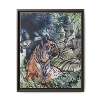 Watchful Warrior Framed Canvas Print
