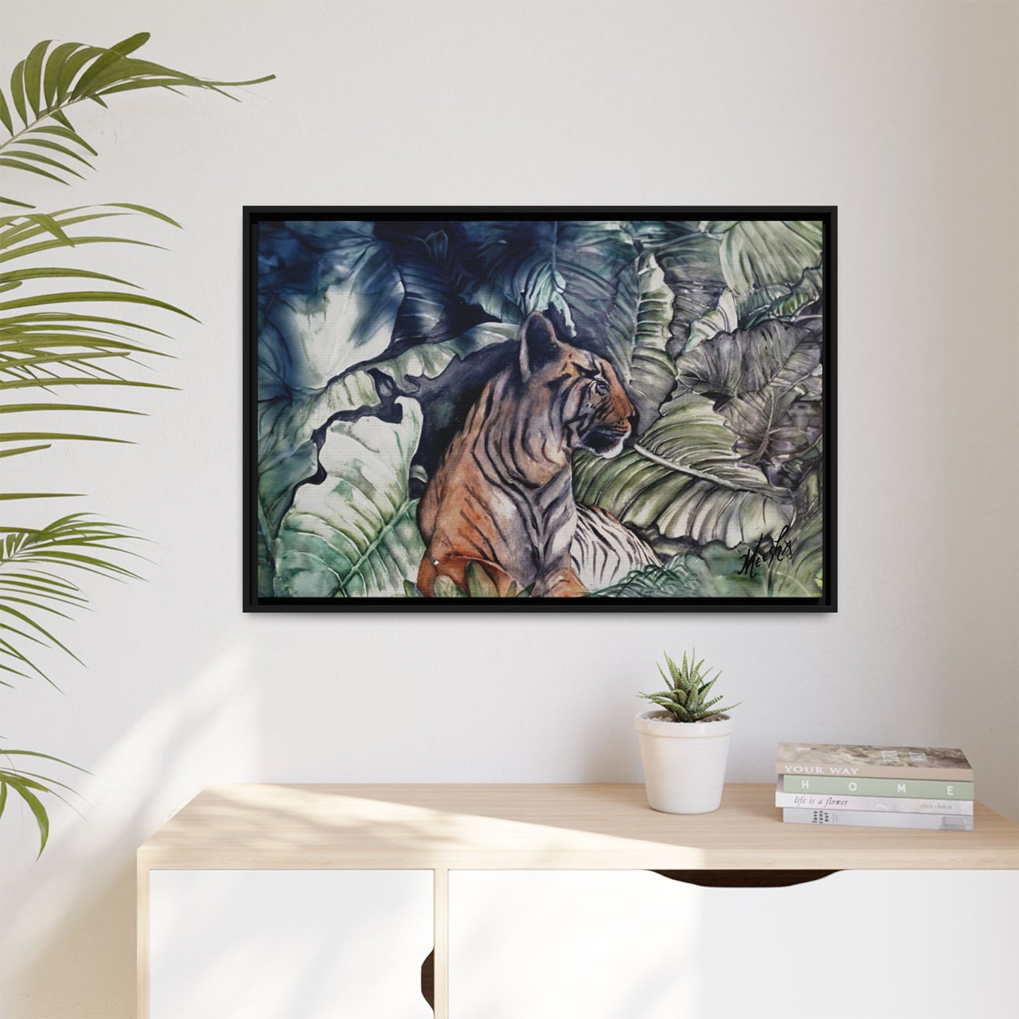 Watchful Warrior Framed Canvas Print