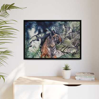 Watchful Warrior Framed Canvas Print