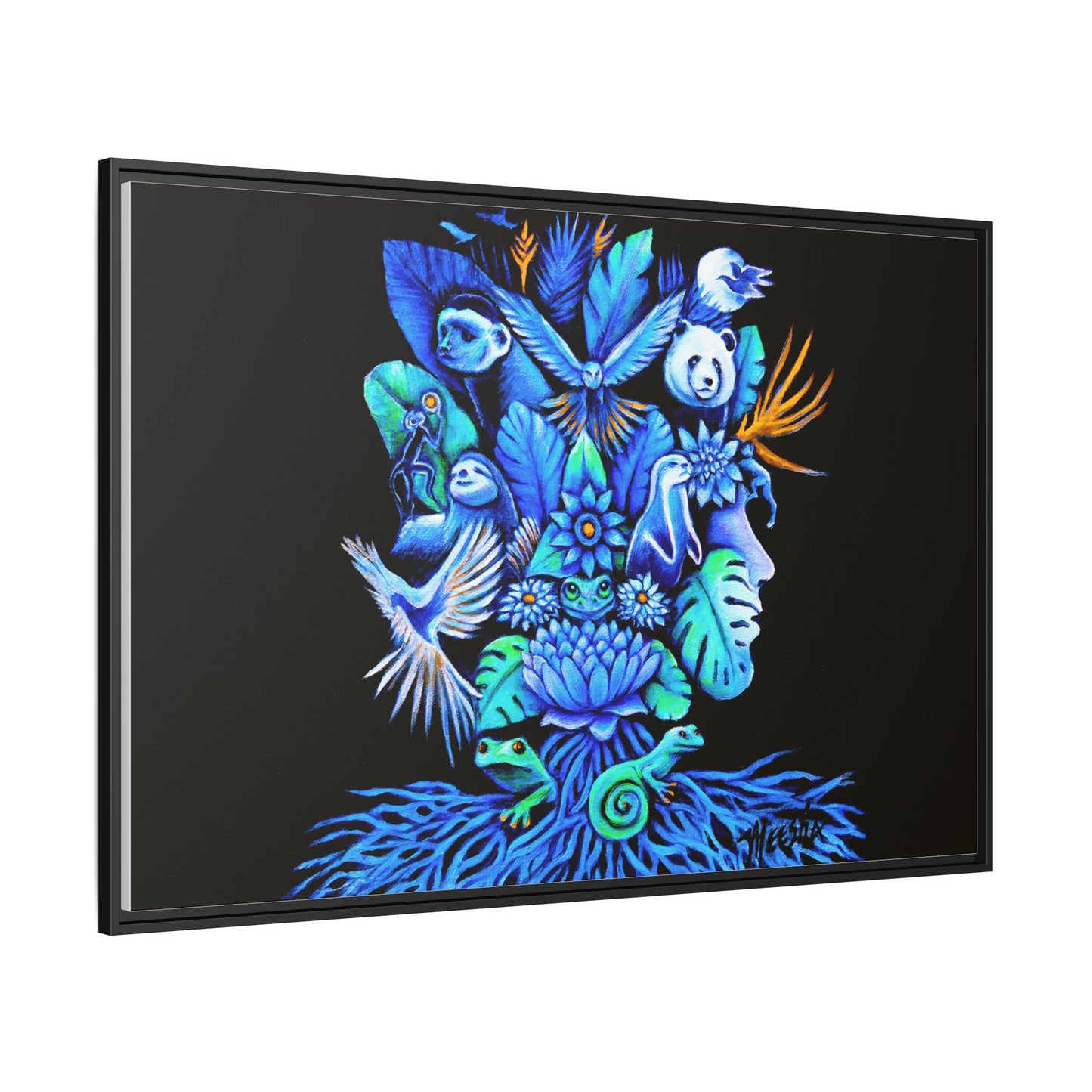 Out of The Blue Framed Canvas Print