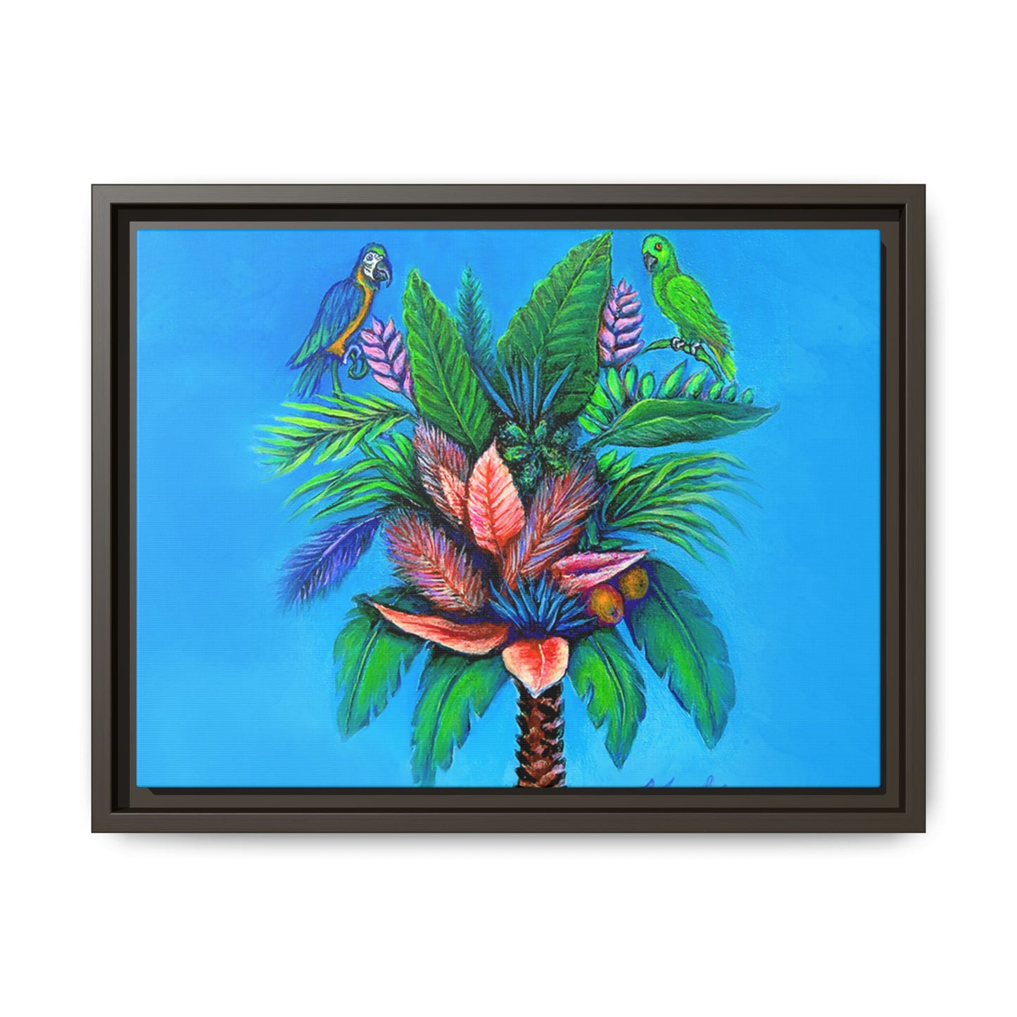 Palm Tree of Life Framed Canvas Print