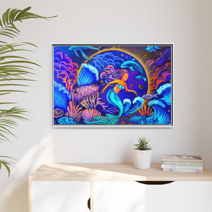 Celestrial Extraterrestrial Framed Canvas Print