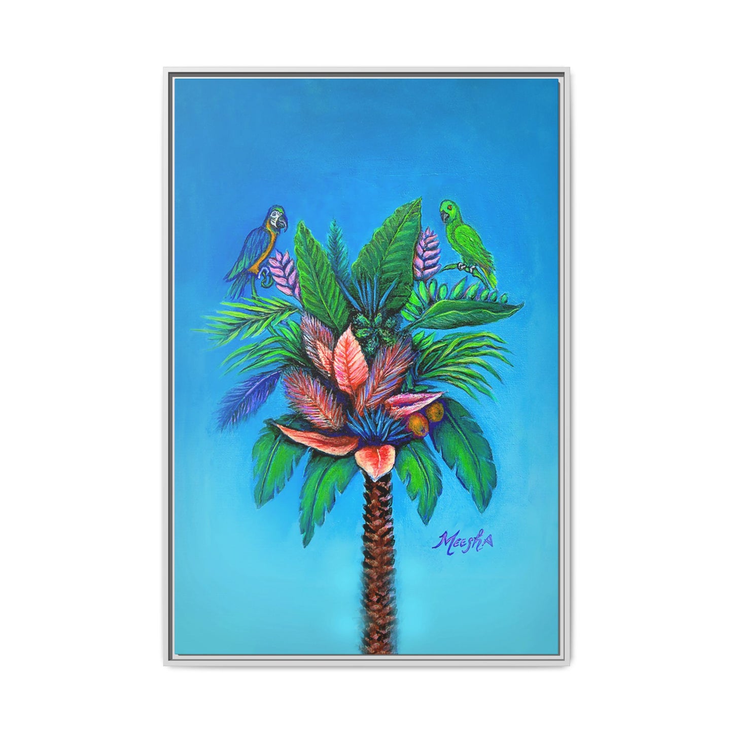 Palm Tree of Life Framed Canvas Print
