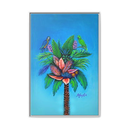 Palm Tree of Life Framed Canvas Print