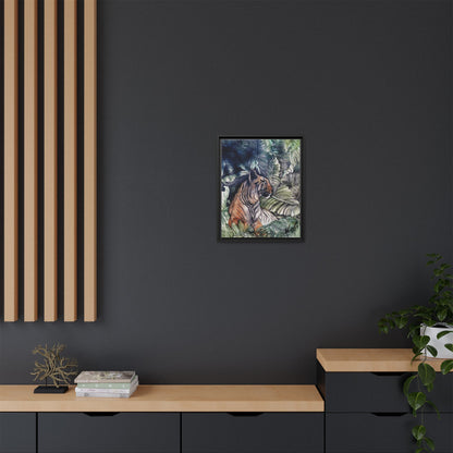 Watchful Warrior Framed Canvas Print