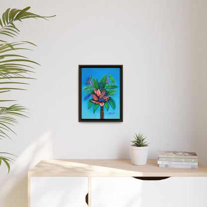 Palm Tree of Life Framed Canvas Print