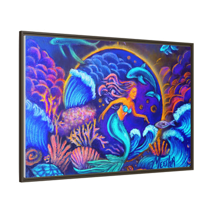 Celestrial Extraterrestrial Framed Canvas Print