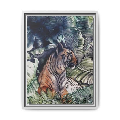Watchful Warrior Framed Canvas Print