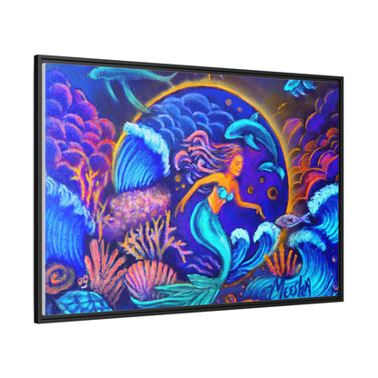 Celestrial Extraterrestrial Framed Canvas Print