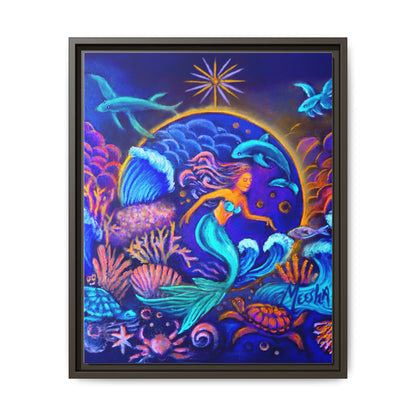 Celestrial Extraterrestrial Framed Canvas Print