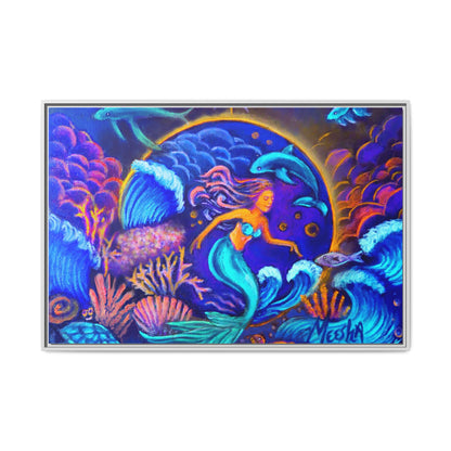 Celestrial Extraterrestrial Framed Canvas Print