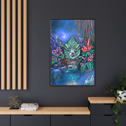 Moonlight Mischief Framed Canvas Print