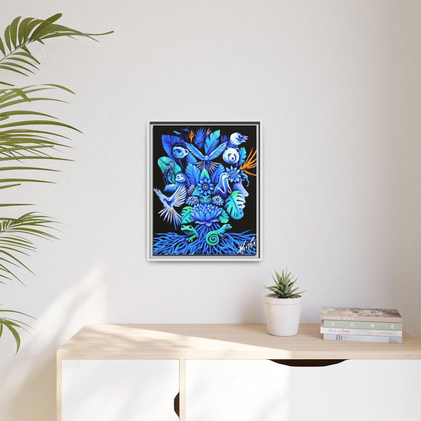 Out of The Blue Framed Canvas Print