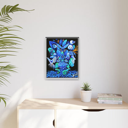 Out of The Blue Framed Canvas Print