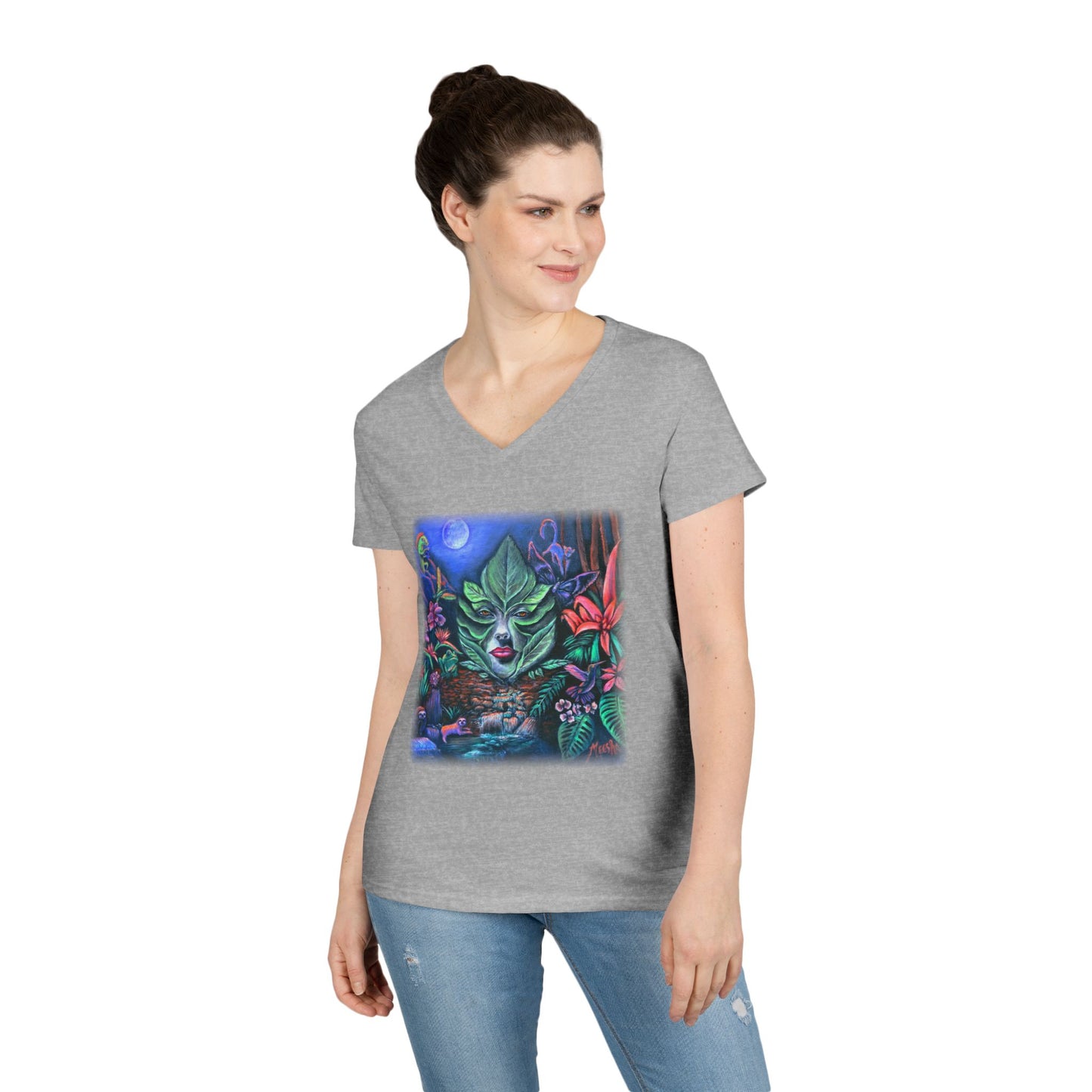 Moonlight Mischief Ladies' V-Neck T-Shirt