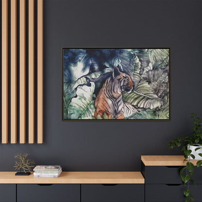 Watchful Warrior Framed Canvas Print