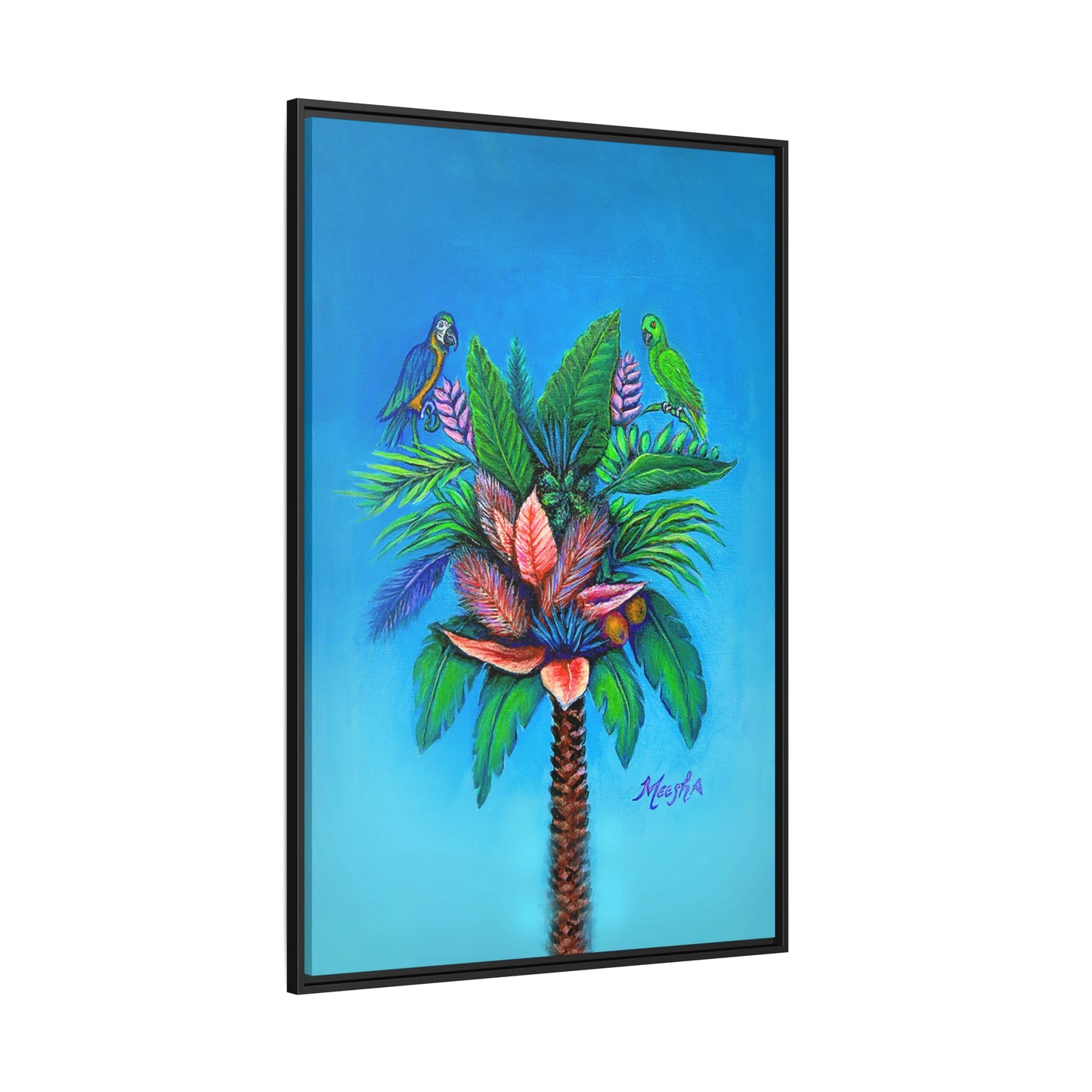 Palm Tree of Life Framed Canvas Print