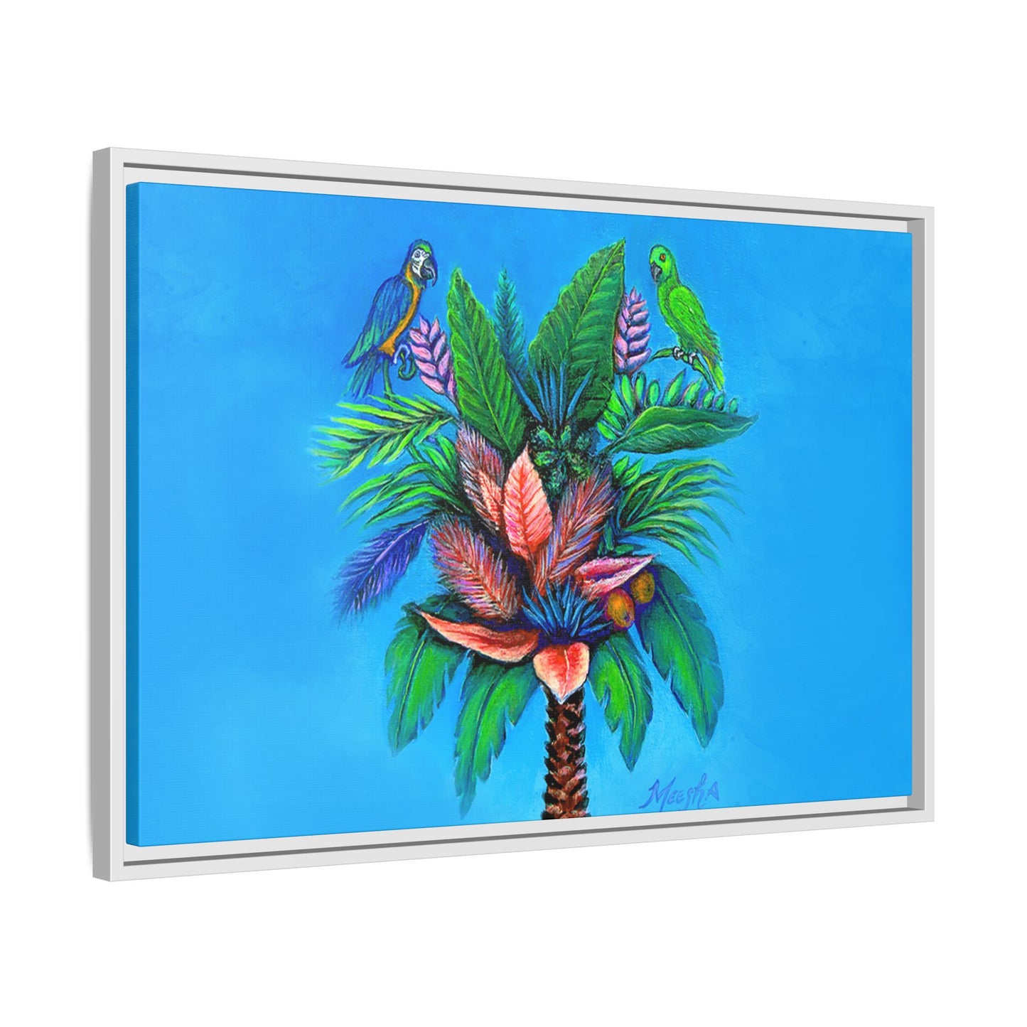 Palm Tree of Life Framed Canvas Print