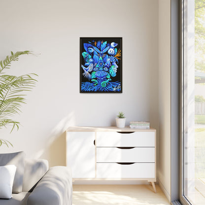 Out of The Blue Framed Canvas Print