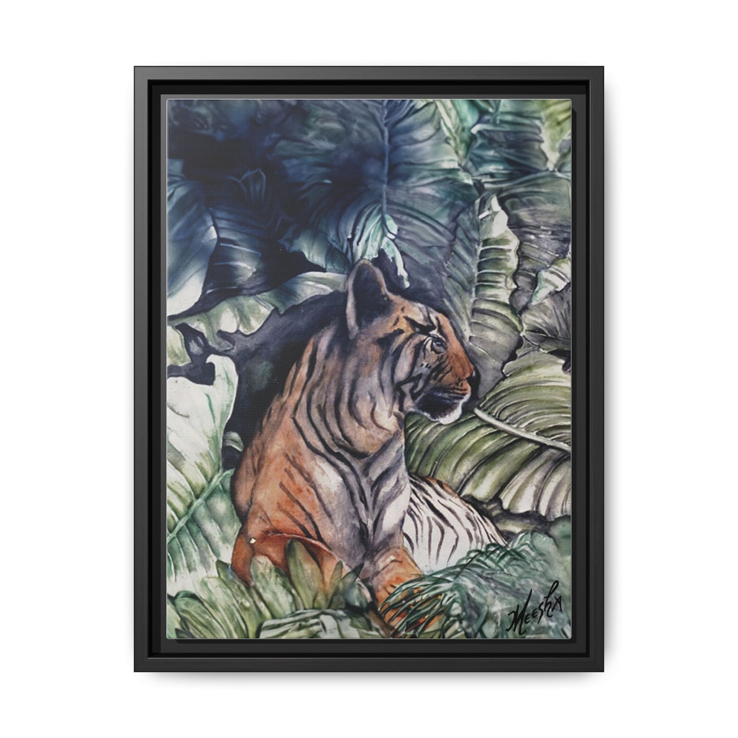 Watchful Warrior Framed Canvas Print