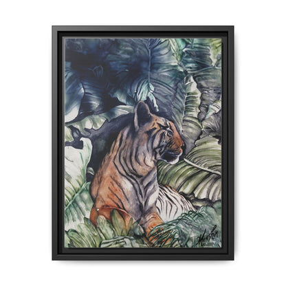 Watchful Warrior Framed Canvas Print