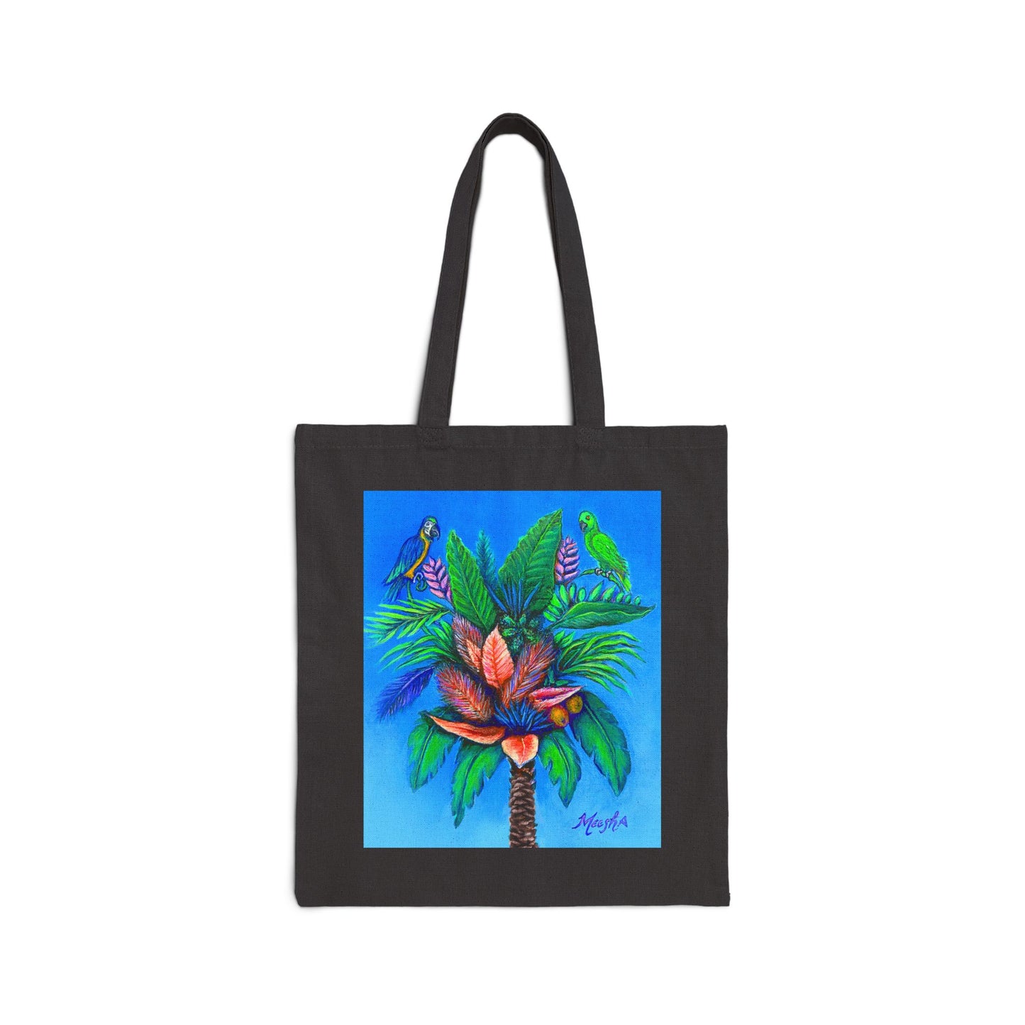 PalmTree of Life High-quality Cotton Canvas Tote Bag