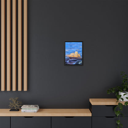 Whimsical Wavehopper Framed Canvas Print