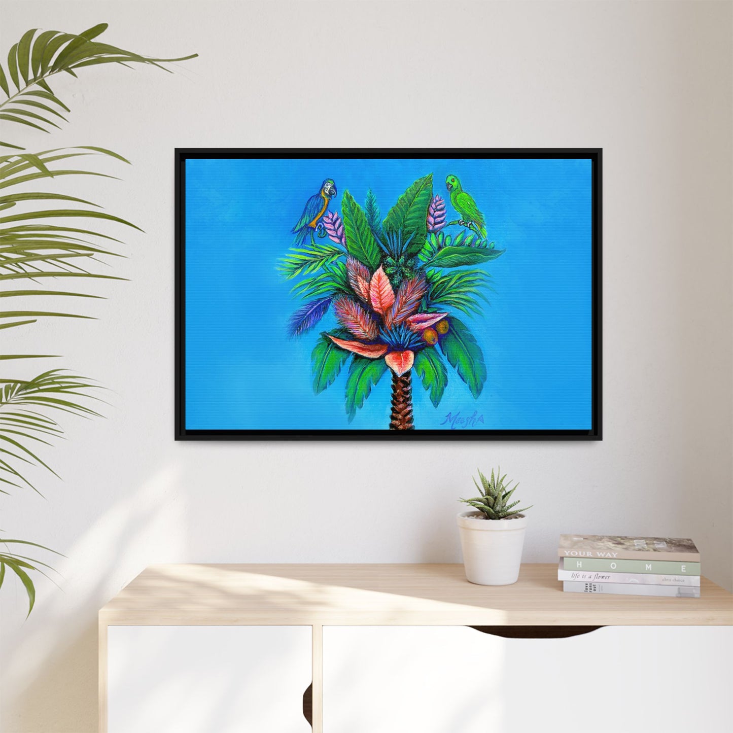 Palm Tree of Life Framed Canvas Print
