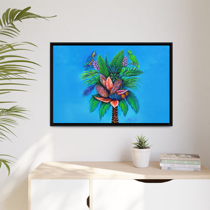 Palm Tree of Life Framed Canvas Print