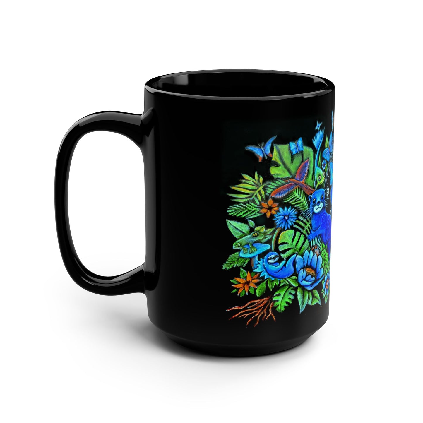 Out of Time Black Mug, 15oz