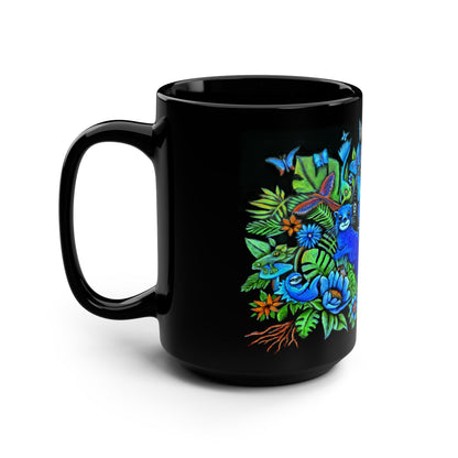 Out of Time Black Mug, 15oz